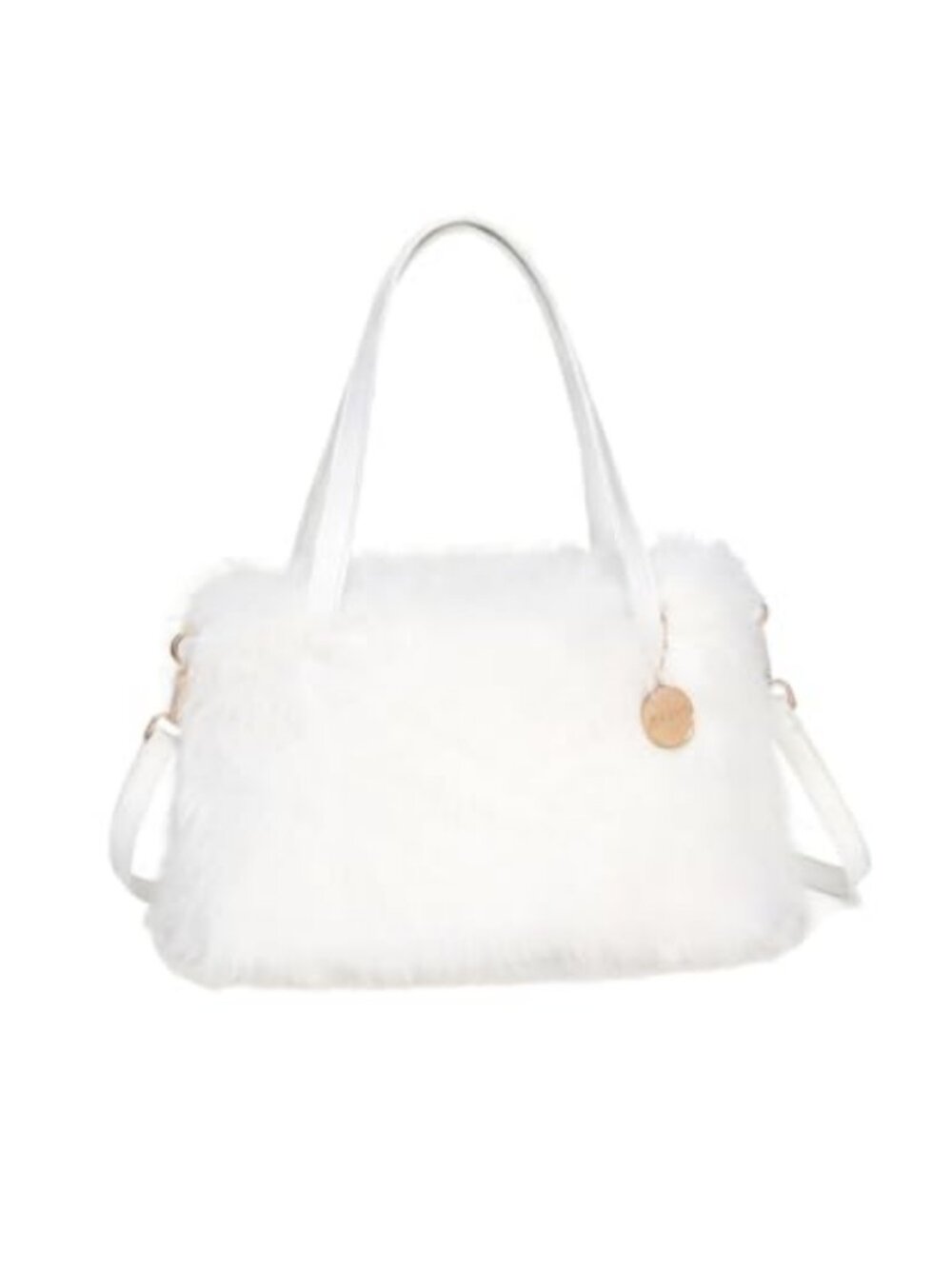 Faux Fox Fur Purse Faux Fur Crossbody Handbag Convertible Shoulder Bag